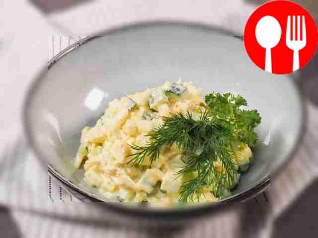 Редька с яйцом