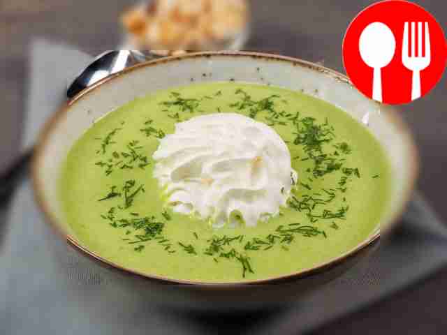 Крем-суп из зеленого горошка