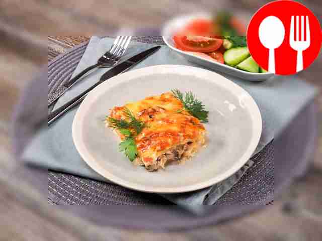 Индейка с королевскими шампиньонами и картошкой