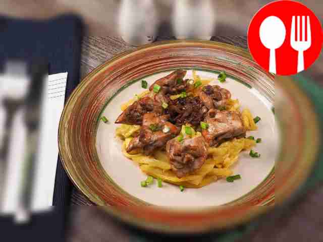 Картофель фри с курицей