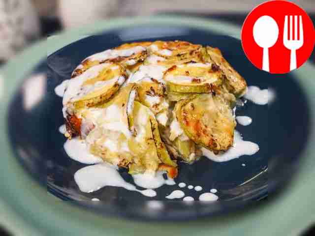 Запеканка из кабачков с плавленым сыром