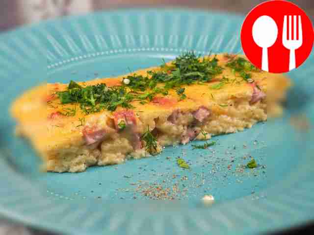 Запеканка с колбасой