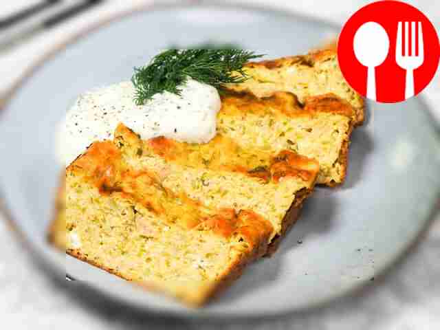 Запеканка из кабачков с легким соусом