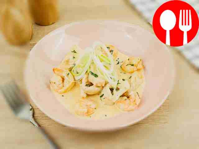 Курица с креветками