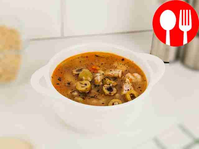 Рассольник с оливками