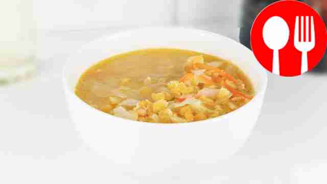 Гороховый суп с белокочанной капустой