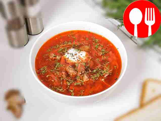 Борщ с капустой и говядиной