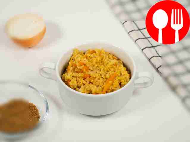 Булгур с луком и морковью