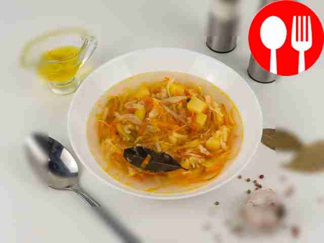 Постные щи с квашеной капустой