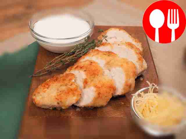 Жареная курица с сыром