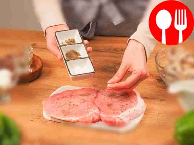 Подготовьте мясо. Легко отбейте эскалопы с...