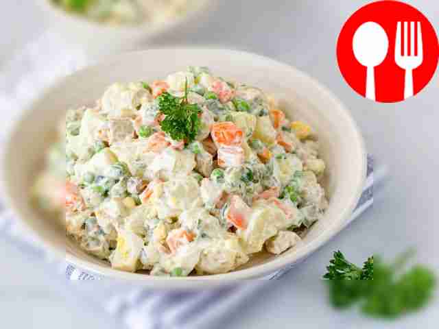 Салат «Оливье» с домашним майонезом