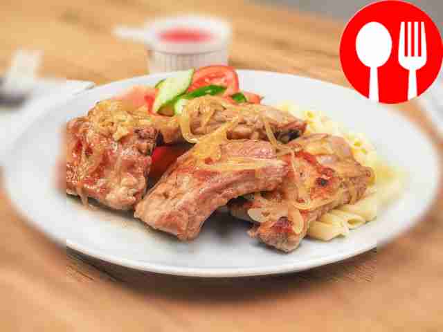 Свиные ребрышки на сковороде