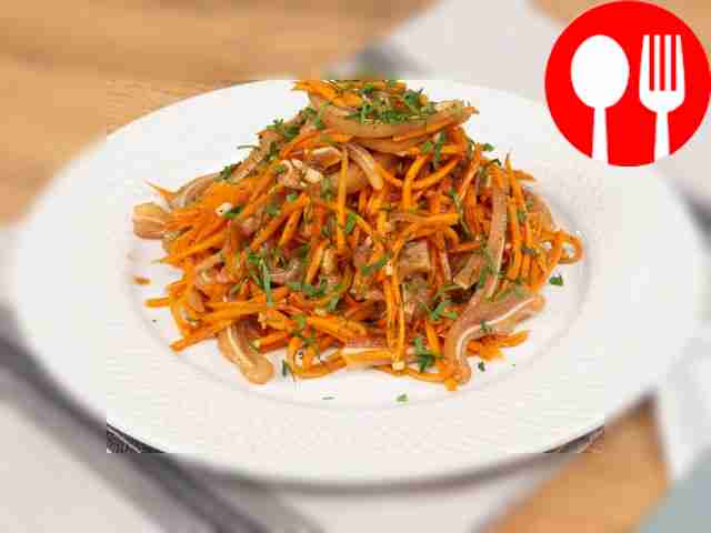 Свиные ушки по-корейски в маринаде