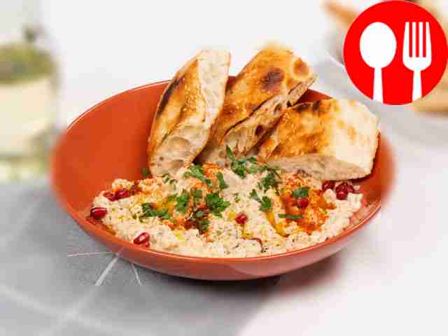 Бабагануш с тахини и йогуртом