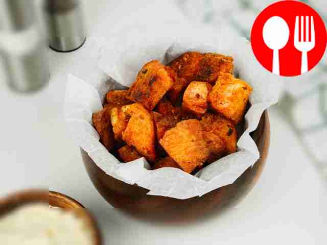 Белые гренки с чесноком