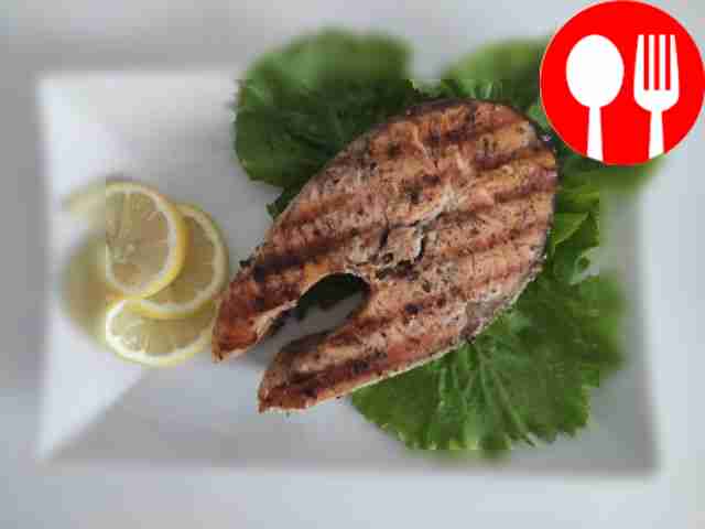 Полезный стейк из лосося