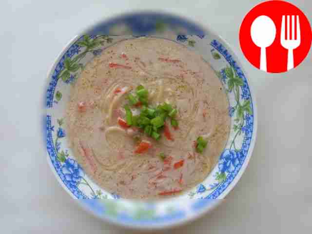 Сытный молочный суп с вермишелью