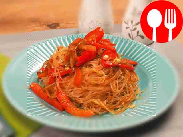 Фунчоза с болгарским перцем