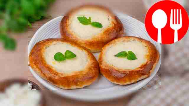 Ватрушка с творогом из дрожжевого теста