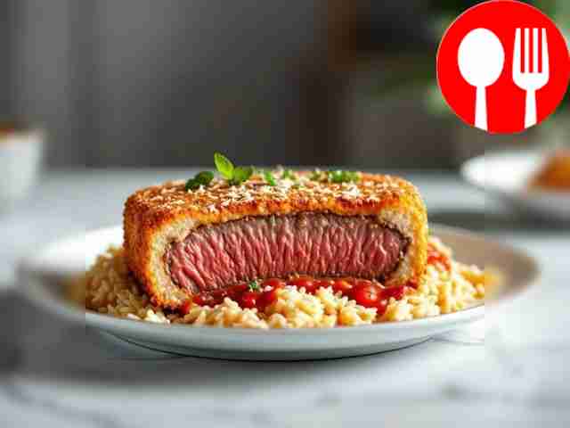 Классический бифштекс в сырной корочке