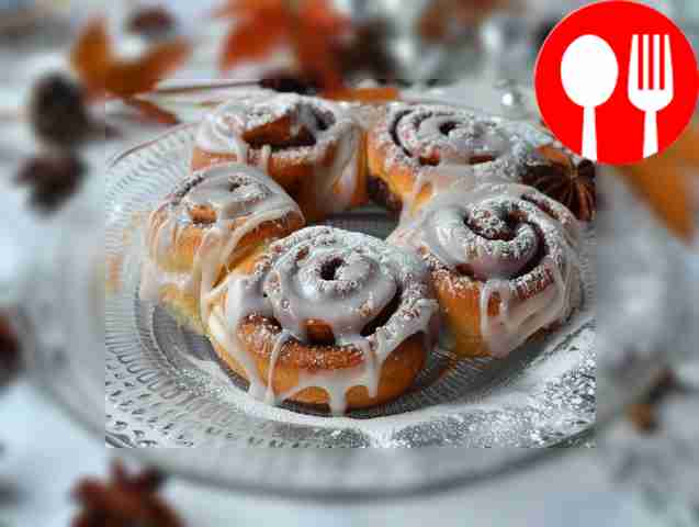 Сдобные булочки «Синнабон» с корицей под сливочной глазурью