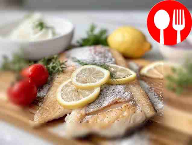 Быстрый стейк из морского окуня