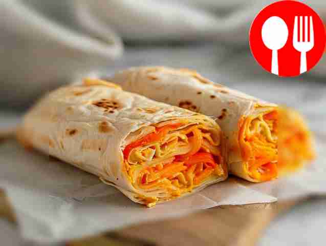 Быстрый рулет из лаваша с морковью по-корейски