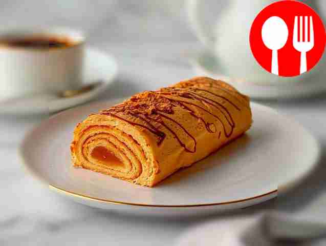 Домашний бисквитный рулет с вареньем