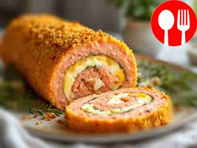 Полезный рулет из рыбного фарша