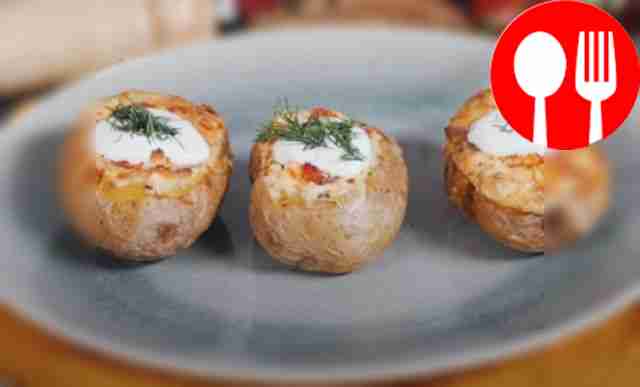 Запеченный картофель с начинкой