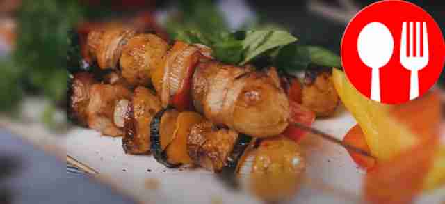 Куриные шашлычки в микроволновке