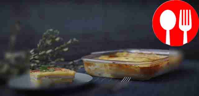 Картофельная запеканка с ветчиной в микроволновке