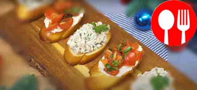 Томатные и грибные брускетты