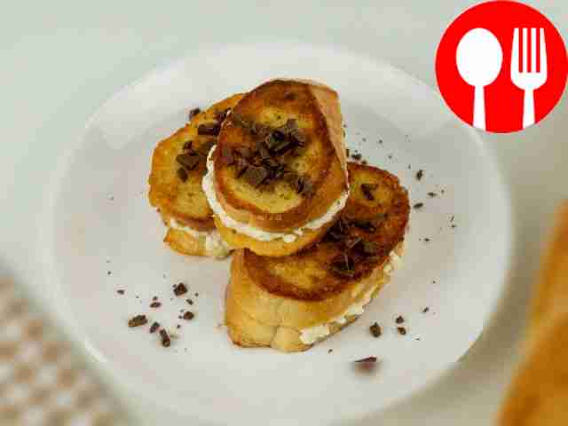 Гренки с творогом