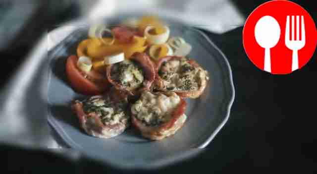 Омлет в ветчине