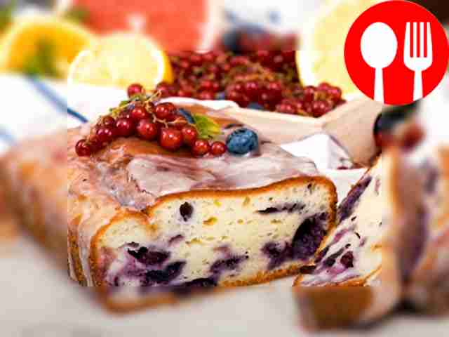 Чернично-лимонный кекс