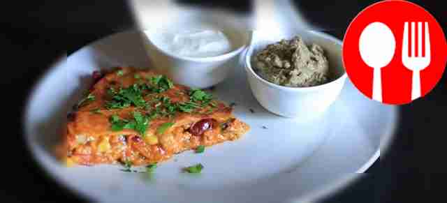 Кесадилья с говядиной и фасолью