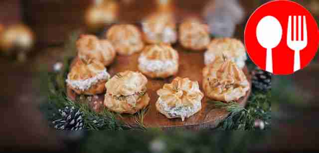 Профитроли с творожной начинкой