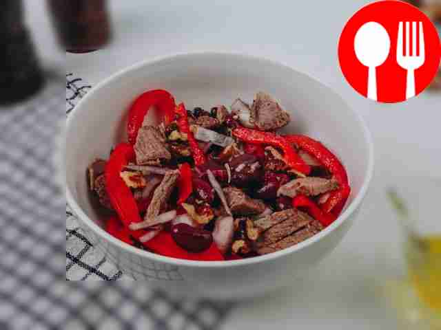 Салат «Тбилиси» с говядиной и фасолью