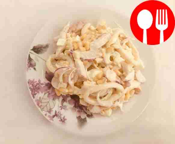 Быстрый кальмар с курицей