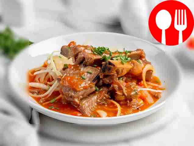 Бараньи ребра в томатном соусе