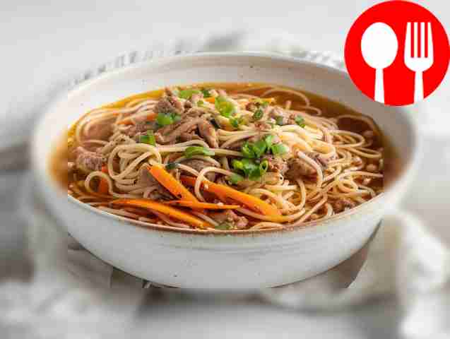 Домашний суп с лапшой и бараниной