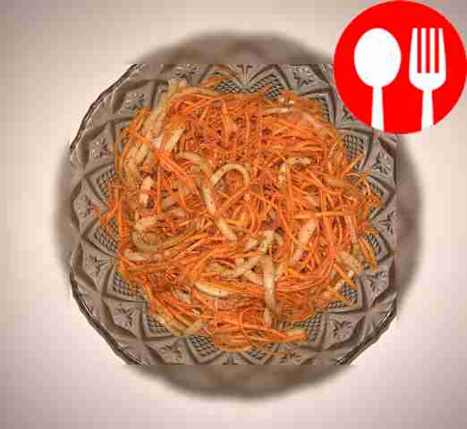 Салат кальмар с морковкой по-корейски