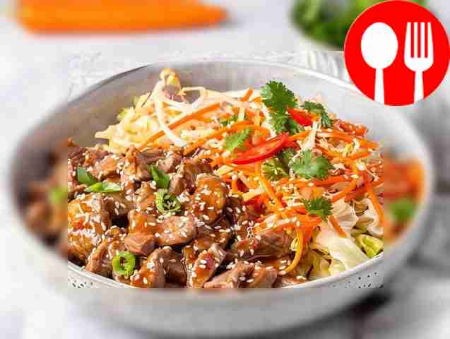 Мясной вок на гриле