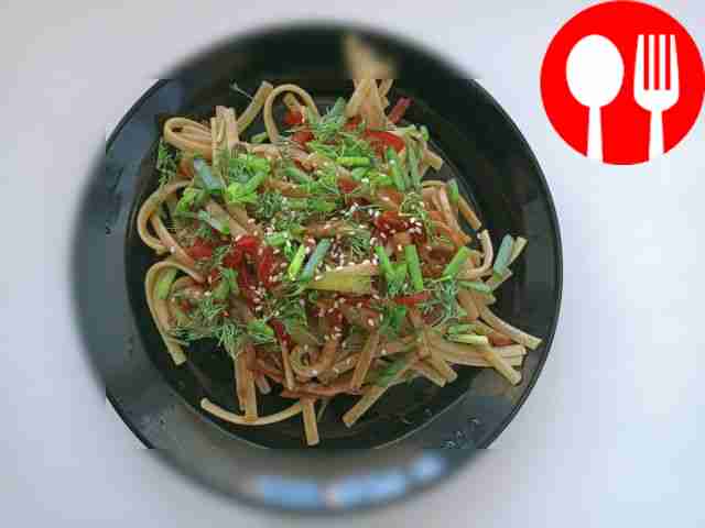 Лапша с кальмарами в соусе «Терияки»