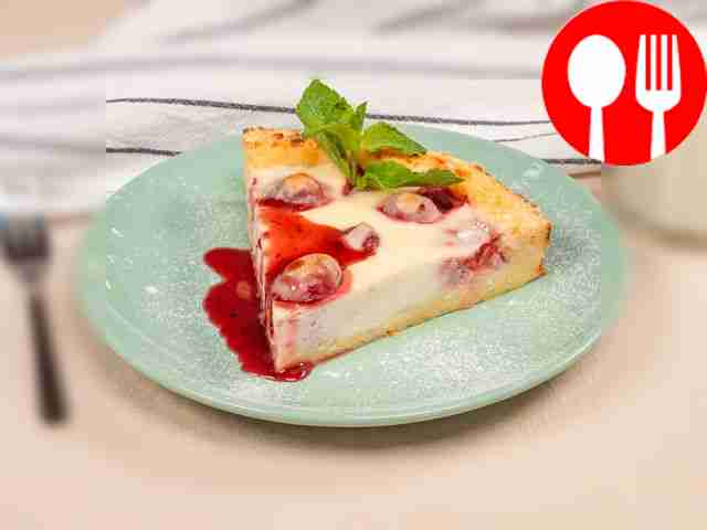 ПП пирог с клубникой