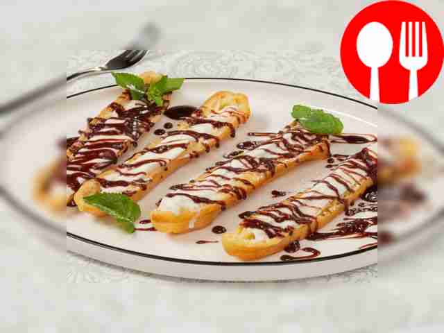 Домашние эклеры с мороженым