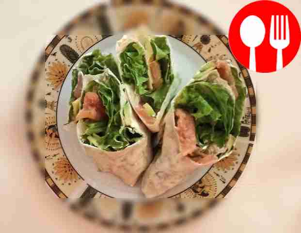 Нежная тортилья с лососем