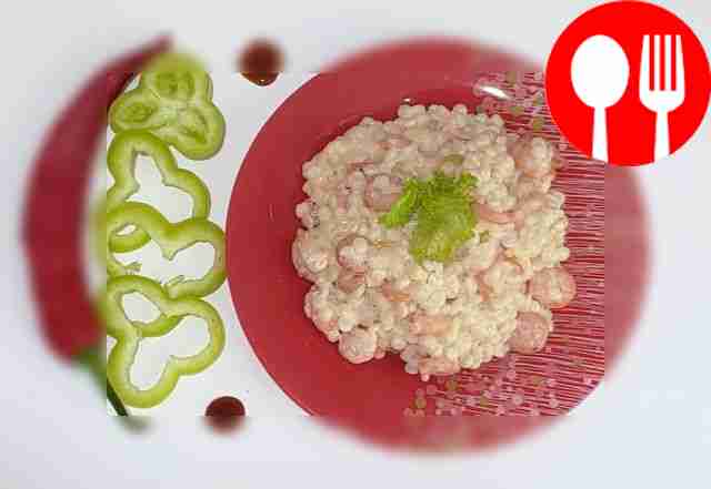 Подавайте птитим с болгарским перцем; по...